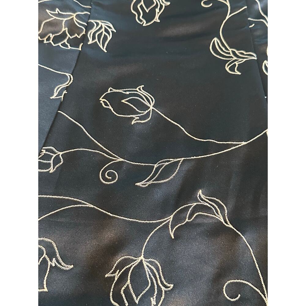 WHBM Strapless Black Floral Fit & Flare Cocktail Party Dress Size 10 - Picture 9 of 13